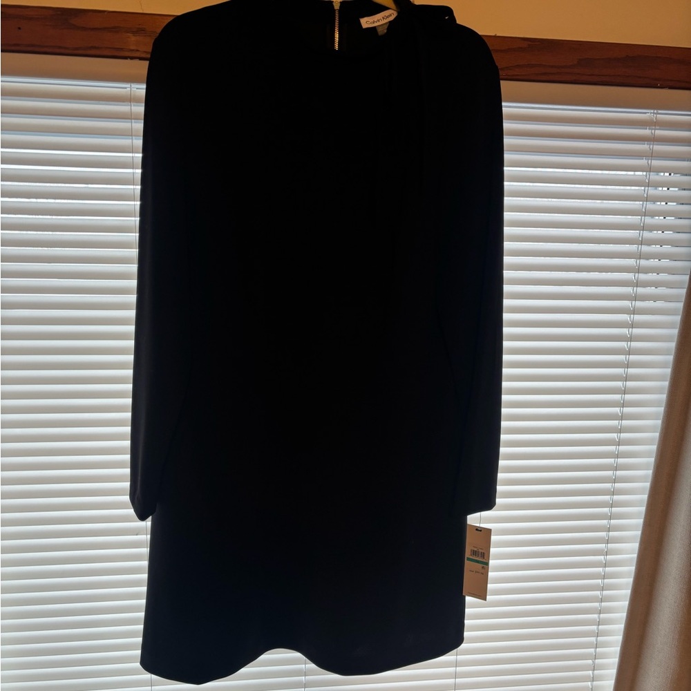 Calvin Klein Classic Black Long Sleeve Dress
